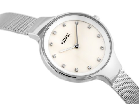ZEGAREK DAMSKI PACIFIC 6009 (zy596a) - silver/pearl ZEGAREK DAMSKI PACIFIC 6009 (zy596a) - silver/pearl