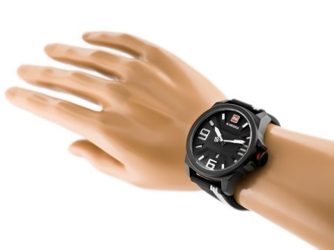 ZEGAREK MĘSKI NAVIFORCE - NF9098 (zn045b) - black/white ZEGAREK MĘSKI NAVIFORCE - NF9098 (zn045b) - black/white