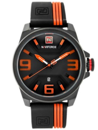 ZEGAREK MĘSKI NAVIFORCE - NF9098 (zn045d) - black/orange