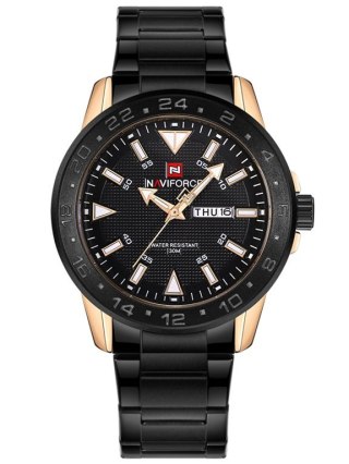 ZEGAREK MĘSKI NAVIFORCE - NF9109 (zn064d) - black/rosegold