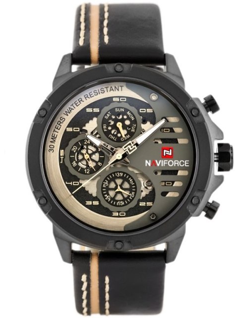 ZEGAREK MĘSKI NAVIFORCE - NF9110 (zn047e) - black/graphite ZEGAREK MĘSKI NAVIFORCE - NF9110 (zn047e) - black/graphite