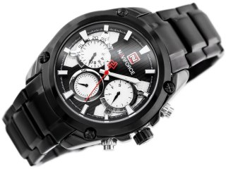 ZEGAREK MĘSKI NAVIFORCE - NF9113 (zn078a) - black/silver + box