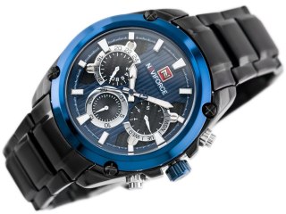 ZEGAREK MĘSKI NAVIFORCE - NF9113 (zn078d) - black/blue + box
