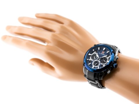 ZEGAREK MĘSKI NAVIFORCE - NF9113 (zn078d) - black/blue + box ZEGAREK MĘSKI NAVIFORCE - NF9113 (zn078d) - black/blue + box