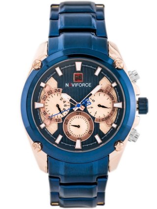 ZEGAREK MĘSKI NAVIFORCE - NF9113 (zn078e) - blue/rose + box