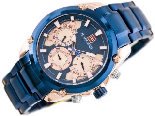 ZEGAREK MĘSKI NAVIFORCE - NF9113 (zn078e) - blue/rose + box