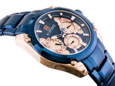 ZEGAREK MĘSKI NAVIFORCE - NF9113 (zn078e) - blue/rose + box ZEGAREK MĘSKI NAVIFORCE - NF9113 (zn078e) - blue/rose + box