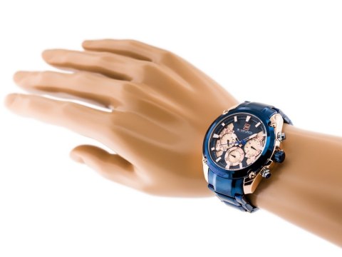 ZEGAREK MĘSKI NAVIFORCE - NF9113 (zn078e) - blue/rose + box ZEGAREK MĘSKI NAVIFORCE - NF9113 (zn078e) - blue/rose + box