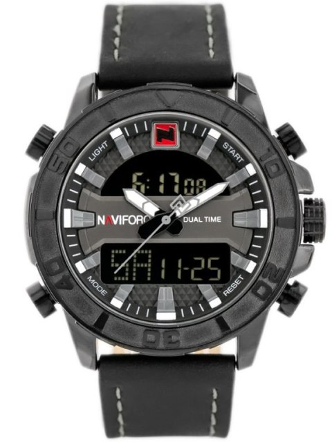 ZEGAREK MĘSKI NAVIFORCE - NF9114 (zn046b) - black/grey ZEGAREK MĘSKI NAVIFORCE - NF9114 (zn046b) - black/grey