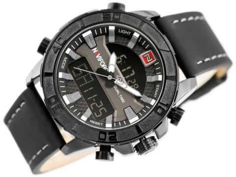 ZEGAREK MĘSKI NAVIFORCE - NF9114 (zn046b) - black/grey ZEGAREK MĘSKI NAVIFORCE - NF9114 (zn046b) - black/grey