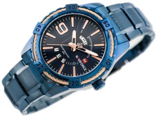 ZEGAREK MĘSKI NAVIFORCE - NF9117 (zn059e) - navy blue + box