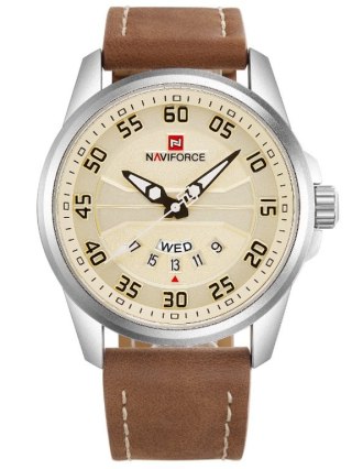 ZEGAREK MĘSKI NAVIFORCE - NF9124 (zn055a) + BOX - camel/silver
