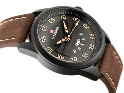 ZEGAREK MĘSKI NAVIFORCE - NF9124 (zn055b) - brown/black ZEGAREK MĘSKI NAVIFORCE - NF9124 (zn055b) - brown/black