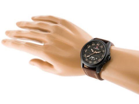 ZEGAREK MĘSKI NAVIFORCE - NF9124 (zn055b) - brown/black ZEGAREK MĘSKI NAVIFORCE - NF9124 (zn055b) - brown/black