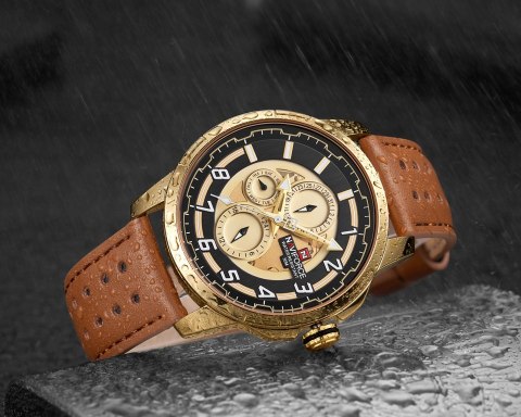 ZEGAREK MĘSKI NAVIFORCE - NF9142 (zn087c) gold/br. + BOX ZEGAREK MĘSKI NAVIFORCE - NF9142 (zn087c) gold/br. + BOX
