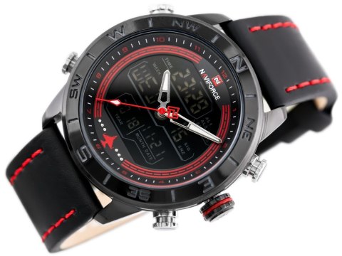 ZEGAREK MĘSKI NAVIFORCE - NF9144 (zn077b) - black/red + box ZEGAREK MĘSKI NAVIFORCE - NF9144 (zn077b) - black/red + box
