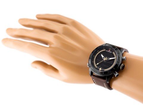 ZEGAREK MĘSKI NAVIFORCE - NF9144 (zn077d) - brown/black + box ZEGAREK MĘSKI NAVIFORCE - NF9144 (zn077d) - brown/black + box