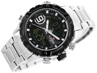 ZEGAREK MĘSKI NAVIFORCE - NF9146S (zn089a) - silver/black + BOX