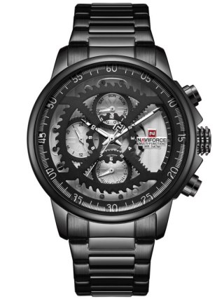 ZEGAREK MĘSKI NAVIFORCE - NF9150 (zn091a) black / silver + BOX
