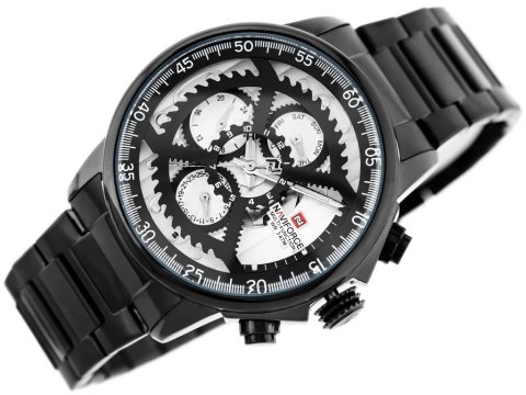 ZEGAREK MĘSKI NAVIFORCE - NF9150 (zn091a) black / silver + BOX ZEGAREK MĘSKI NAVIFORCE - NF9150 (zn091a) black / silver + BOX