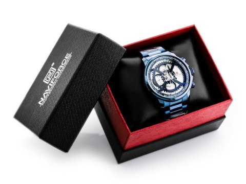 ZEGAREK MĘSKI NAVIFORCE - NF9150 (zn091a) black / silver + BOX ZEGAREK MĘSKI NAVIFORCE - NF9150 (zn091a) black / silver + BOX