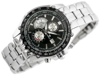 ZEGAREK MĘSKI PERFECT CRUISER II (zp247b) - silver/black
