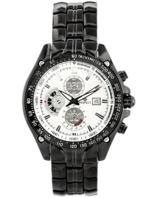ZEGAREK MĘSKI PERFECT CRUISER II (zp247c) - black/silver ZEGAREK MĘSKI PERFECT CRUISER II (zp247c) - black/silver