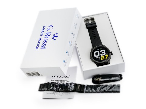 SMARTWATCH MĘSKI G. Rossi SW012-1 black/black + dodatkowa BRANSOLETA (sg007a) SMARTWATCH MĘSKI G. Rossi SW012-1 black/black + dodatkowa BRANSOLETA (sg007a)