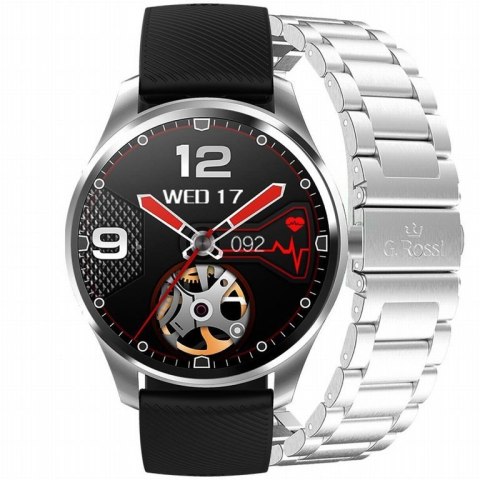 SMARTWATCH MĘSKI G. Rossi SW012-2 silver/black + dodatkowa BRANSOLETA (sg007b) SMARTWATCH MĘSKI G. Rossi SW012-2 silver/black + dodatkowa BRANSOLETA (sg007b)