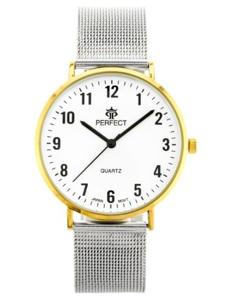 ZEGAREK DAMSKI PERFECT B7304 antyalergiczny (zp852e) silver/gold