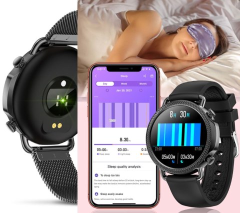 SMARTWATCH DAMSKI Rubicon RNBE74 - TERMOMETR, PULSOKSYMETR (sr020b) SMARTWATCH DAMSKI Rubicon RNBE74 - TERMOMETR, PULSOKSYMETR (sr020b)