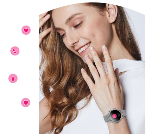 SMARTWATCH DAMSKI Rubicon RNBE74 - TERMOMETR, PULSOKSYMETR (sr020b) SMARTWATCH DAMSKI Rubicon RNBE74 - TERMOMETR, PULSOKSYMETR (sr020b)