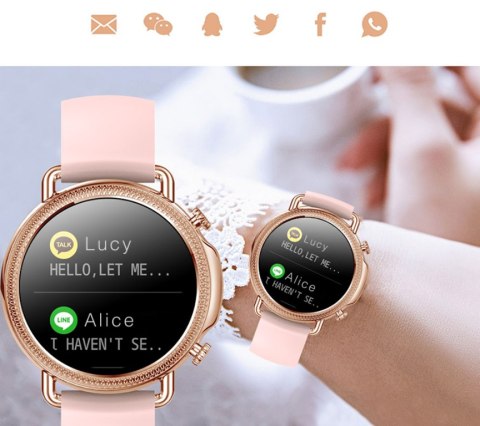 SMARTWATCH DAMSKI Rubicon RNBE74 - TERMOMETR, PULSOKSYMETR (sr020b) SMARTWATCH DAMSKI Rubicon RNBE74 - TERMOMETR, PULSOKSYMETR (sr020b)