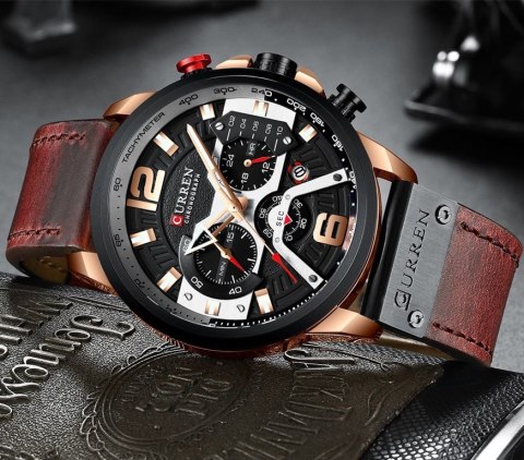 ZEGAREK MĘSKI CURREN 8329 (zc027d) - CHRONOGRAF + BOX ZEGAREK MĘSKI CURREN 8329 (zc027d) - CHRONOGRAF + BOX