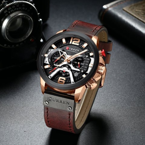 ZEGAREK MĘSKI CURREN 8329 (zc027d) - CHRONOGRAF + BOX ZEGAREK MĘSKI CURREN 8329 (zc027d) - CHRONOGRAF + BOX