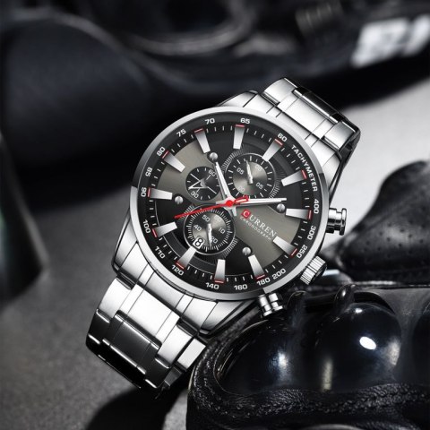 ZEGAREK MĘSKI CURREN 8351 (zc022b) CHRONOGRAF +BOX ZEGAREK MĘSKI CURREN 8351 (zc022b) CHRONOGRAF +BOX