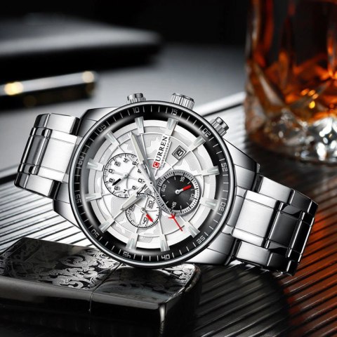 ZEGAREK MĘSKI CURREN 8362 (zc017a) CHRONOGRAF +BOX ZEGAREK MĘSKI CURREN 8362 (zc017a) CHRONOGRAF +BOX