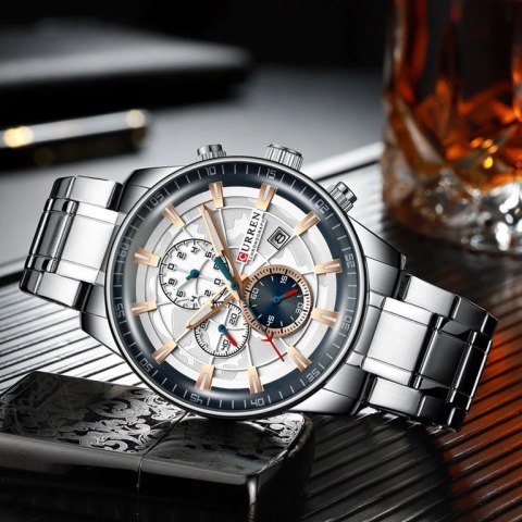 ZEGAREK MĘSKI CURREN 8362 (zc017b) CHRONOGRAF +BOX ZEGAREK MĘSKI CURREN 8362 (zc017b) CHRONOGRAF +BOX