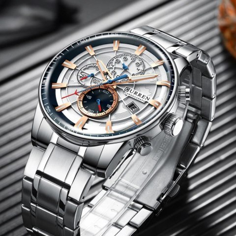 ZEGAREK MĘSKI CURREN 8362 (zc017b) CHRONOGRAF +BOX ZEGAREK MĘSKI CURREN 8362 (zc017b) CHRONOGRAF +BOX