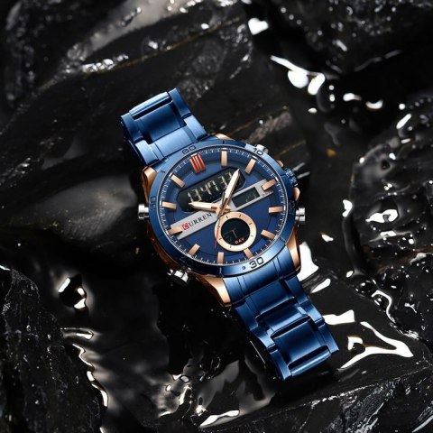 ZEGAREK MĘSKI CURREN 8384 (zc023d) -DUAL TIME +BOX ZEGAREK MĘSKI CURREN 8384 (zc023d) -DUAL TIME +BOX