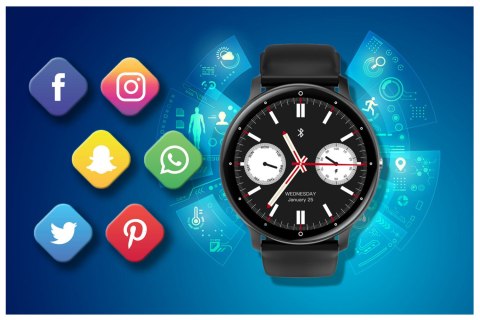 SMARTWATCH UNISEX Rubicon RNCF16 - BLUETOOTH CALL, TRENING GOOGLE FIT (sr058b) SMARTWATCH UNISEX Rubicon RNCF16 - BLUETOOTH CALL, TRENING GOOGLE FIT (sr058b)