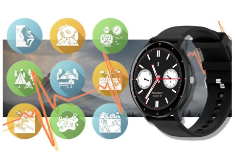 SMARTWATCH UNISEX Rubicon RNCF16 - BLUETOOTH CALL, TRENING GOOGLE FIT (sr058b) SMARTWATCH UNISEX Rubicon RNCF16 - BLUETOOTH CALL, TRENING GOOGLE FIT (sr058b)