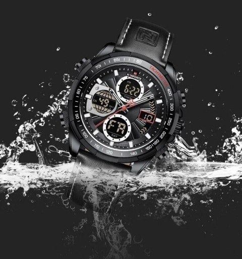 ZEGAREK MĘSKI NAVIFORCE NF9197L B/W/B + BOX ZEGAREK MĘSKI NAVIFORCE NF9197L B/W/B + BOX