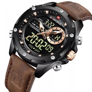 ZEGAREK MĘSKI NAVIFORCE NF9208 B/B/D.BN - CHRONOGRAF + BOX