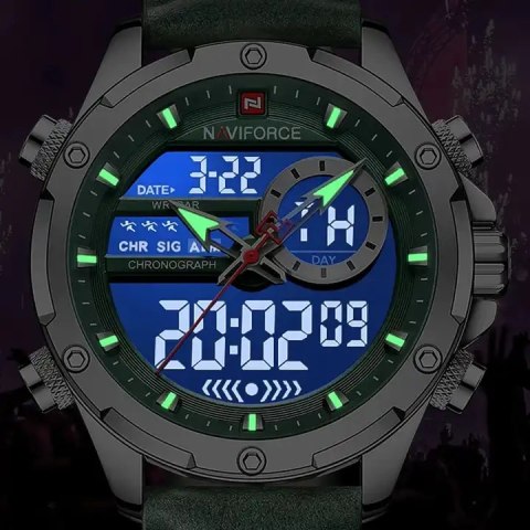 ZEGAREK MĘSKI NAVIFORCE NF9208 S/GN/GN - CHRONOGRAF + BOX ZEGAREK MĘSKI NAVIFORCE NF9208 S/GN/GN - CHRONOGRAF + BOX