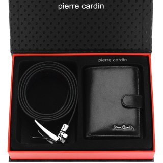 Zestaw prezentowy 1: DWUSTRONNY PASEK + PORTFEL PIERRE CARDIN
