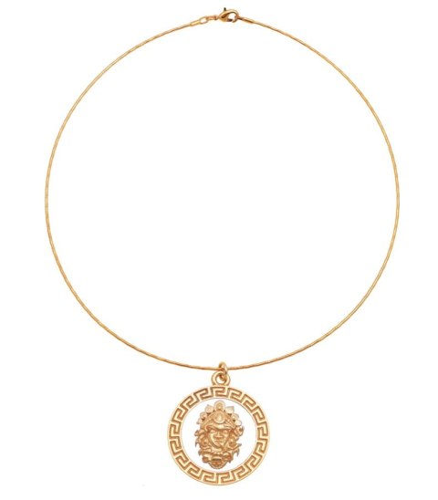 Choker z monetą L bogini Kali z białą emalią Choker z monetą L bogini Kali z białą emalią