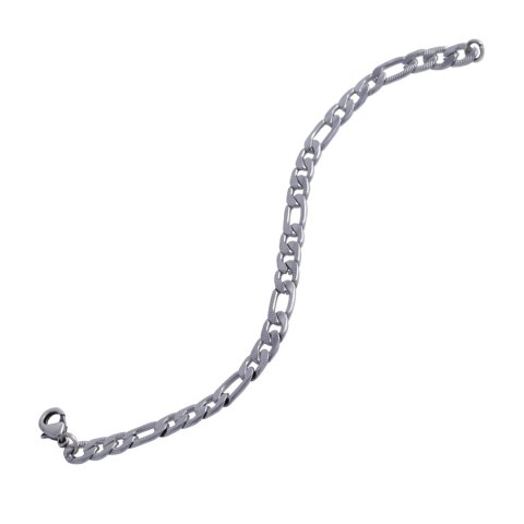 Bransoletka figaro prążki 19 cm (B22/MEN/42 STAL) Bransoletka figaro prążki 19 cm (B22/MEN/42 STAL)