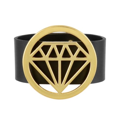 Bransoletka skórzana z diamentem z kolekcji Diamond (B23/WIO/31Au) Bransoletka skórzana z diamentem z kolekcji Diamond (B23/WIO/31Au)