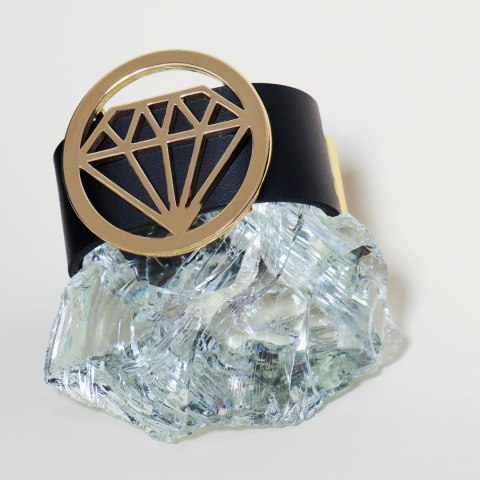 Bransoletka skórzana z diamentem z kolekcji Diamond (B23/WIO/31Au) Bransoletka skórzana z diamentem z kolekcji Diamond (B23/WIO/31Au)